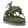 Image 1 : Mountain Deer Caribou Bronze Sculpture