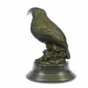 Image 7 : Bird Genuine Bronze Statue on Marble Base Sculpture