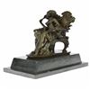 Image 4 : Lady Seating on Chair Bronze Sculpture on Marble Base Figurine