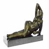 Image 1 : Nude Female Bronze Sculpture on Marble Base Statue