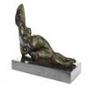 Image 2 : Nude Female Bronze Sculpture on Marble Base Statue