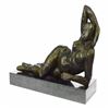 Image 5 : Nude Female Bronze Sculpture on Marble Base Statue