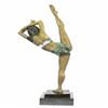 Image 3 : Gymnast Woman Bronze Statue on Marble Base