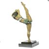 Image 9 : Gymnast Woman Bronze Statue on Marble Base