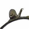 Image 5 : Snails on Branch Bronze Sculpture on Marble Base Statue