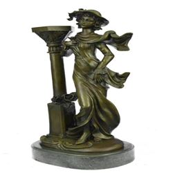 Victorian Candlestick Bronze Sculpture