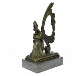 Picture Frame Fairy Angel Bronze Sculpture