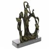 Image 1 : Lady Figural Picture Frame Maiden Bronze Sculpture