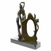 Image 2 : Lady Figural Picture Frame Maiden Bronze Sculpture