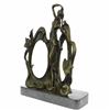 Image 5 : Lady Figural Picture Frame Maiden Bronze Sculpture