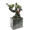 Image 5 : Bird of Paradise Bronze Sculpture on Marble Base Figurine