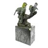Image 6 : Bird of Paradise Bronze Sculpture on Marble Base Figurine