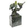 Image 8 : Bird of Paradise Bronze Sculpture on Marble Base Figurine