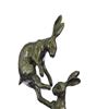 Image 4 : Two Hares Fighting Bronze Sculpture