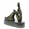 Image 2 : Mermaid Decor Bronze Statue on Marble Base Sculpture