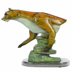Cougar Mountain Lion Bronze Statue