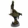 Image 1 : Fashion Lady Bronze Sculpture on Marble Base Statue