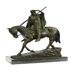 Bonheur Arab Man on A Horse Bronze Sculpture