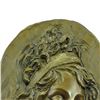 Image 2 : Woman Face Bas Relief Wall Mount Bronze Sculpture