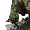 Image 6 : Charging Bull Bronze Sculpture on Marble Base Figurine