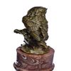 Image 5 : Owls Animal Bronze Sculpture on Marble Base Figurine