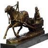 Image 3 : Russian Man in Sleigh pulled by Horse Bronze Sculpture