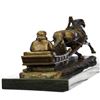Image 6 : Russian Man in Sleigh pulled by Horse Bronze Sculpture