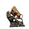 Image 1 : Animal Trophy Bull and Bear Bronze Sculpture