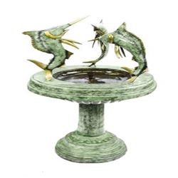 Wildlife Three Sword Fish Water Fountain Bronze Sculpture