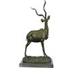 Image 7 : Elk Buck Stag Deer Bronze Sculpture on Marble Base Statue