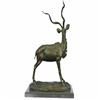 Image 9 : Elk Buck Stag Deer Bronze Sculpture on Marble Base Statue