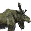 Image 2 : Moose Bronze on Marble Sculpture