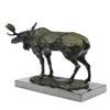 Image 8 : Moose Bronze on Marble Sculpture