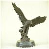 Image 1 : Eagle Bronze Sculpture on Marble Base Figurine