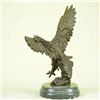 Image 5 : Eagle Bronze Sculpture on Marble Base Figurine