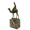 Image 1 : Arab Man Riding Camel Bronze Sculpture