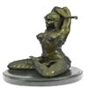 Image 5 : Handmade Lady Yoga Meditation Bronze Sculpture