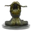 Image 7 : Handmade Lady Yoga Meditation Bronze Sculpture