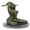 Image 9 : Handmade Lady Yoga Meditation Bronze Sculpture