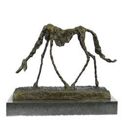 Handmade Bronze Sculpture on Marble Base Figurine