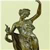 Image 2 : Truth Roman Goddess of Liberty Bronze Candle Holder Sculpture