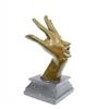 Image 1 : Abstract Hand With Face Bronze Statue