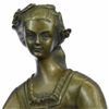 Image 2 : Art Deco French Maiden Mantle Clock Bronze Sculpture