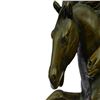 Image 3 : Two Running Horses Bronze Sculpture on Marble Base Statue