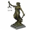 Image 5 : Lady Blind Justice Bronze Statue with Marble Base Sculpture