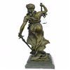 Image 7 : Lady Blind Justice Bronze Statue with Marble Base Sculpture