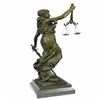 Image 8 : Lady Blind Justice Bronze Statue with Marble Base Sculpture