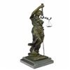 Image 9 : Lady Blind Justice Bronze Statue with Marble Base Sculpture