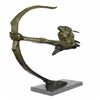 Image 2 : Indian Warrior With Bow and Arrow Bronze Sculpture