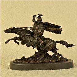 Japanese Samurai Warrior on Horse Bronze Statue